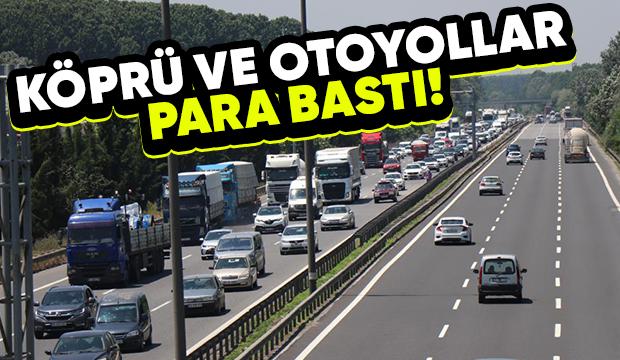 Otoyol ve köprülerde rekor kırıldı