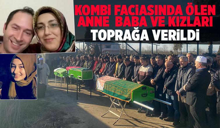 Kombi faciasında ölen 3 kişiye acı veda