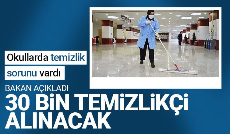 Okullar için 30 bin temizlikçi alınacak