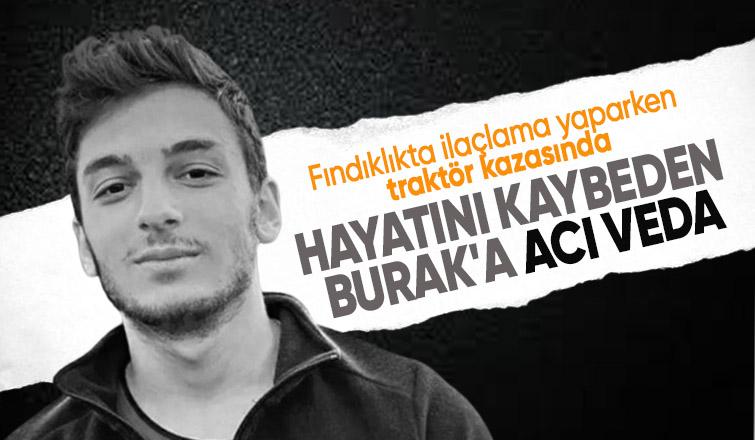 Fındıklıktaki kazada ölen genç Burak toprağa verildi