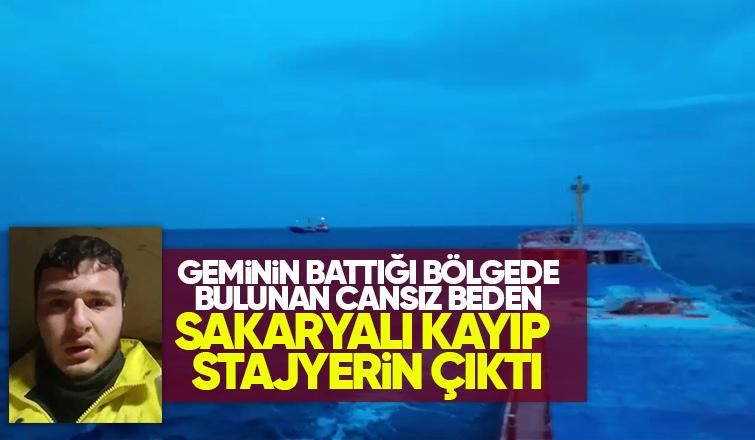 Batan gemide kaybolan Sakaryalı stajyerin cansız bedeni bulundu