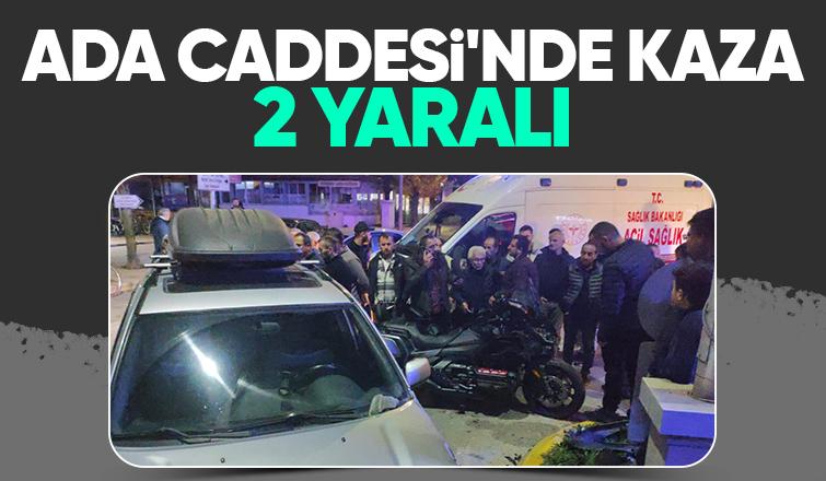 Otomobil ile motosiklet çarpıştı 2 yaralı