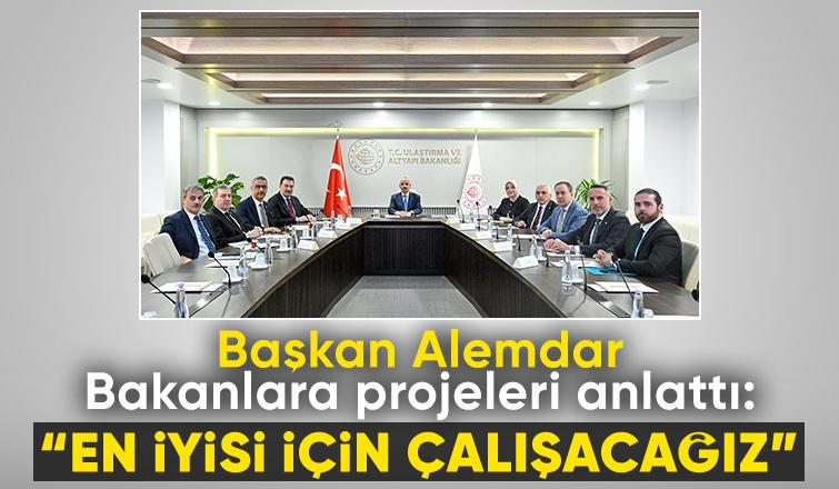 Yusuf Alemdar Ulaştırma ve Turizm Bakanları ile görüştü