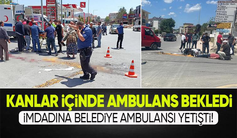 Çekiciye çarpan motosikletli kanlar içinde kaldı