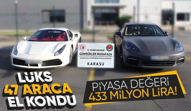 Karasu merkezli operasyon 47 lüks araca el kondu