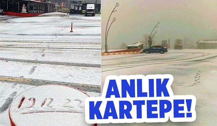 Kartepe'de Kar Yağışı Başladı