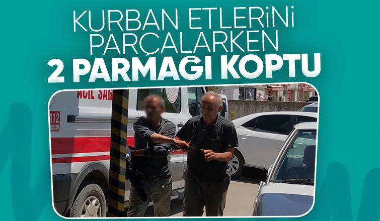 Elini şerit makinesine kaptırdı, iki parmağı koptu