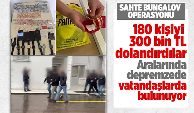  Sahte bungalov ilanlarıyla 180 kişiyi 300 bin TL dolandırdılar