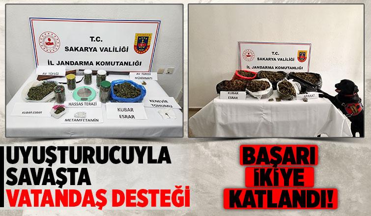 Sakarya Jandarmadan uyuşturucuyla mücadele açıklaması