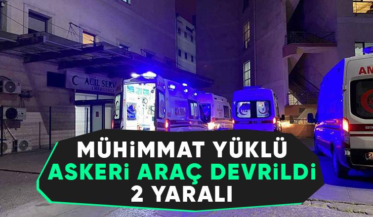 Askeri araç devrildi: 2 yaralı