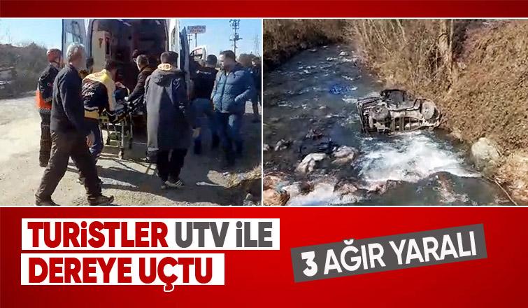 Arazi aracı dereye uçtu: 3 ağır yaralı