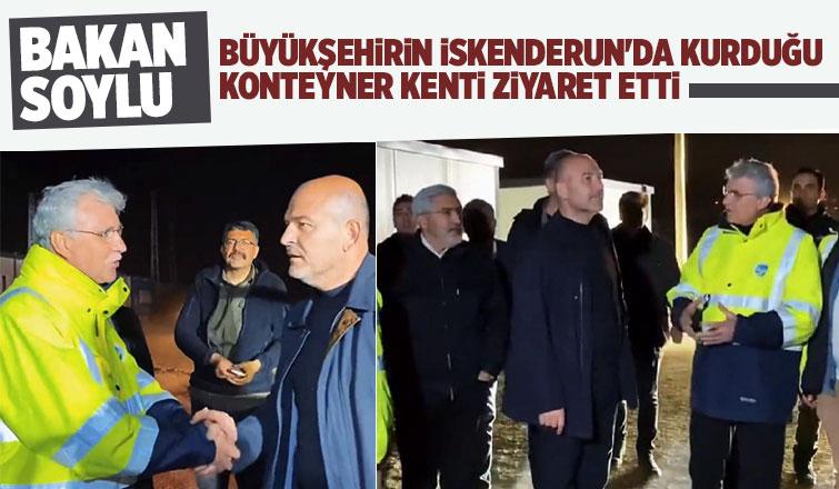 Bakan Soylu, Sakarya Büyükşehirin konteyner kentini ziyaret etti