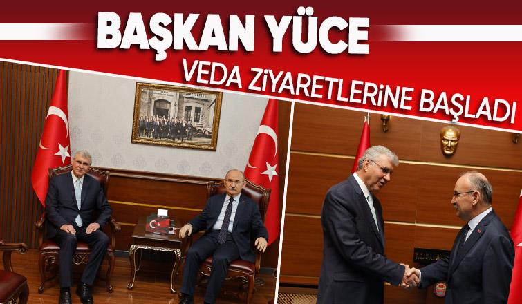 Ekrem Yüce veda ziyaretlerine başladı