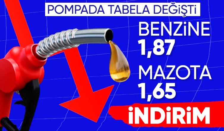 Benzin ve motorinde indirim tabelaya yansıdı