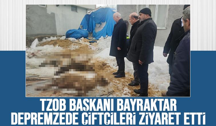 Bayraktar, depremzede çiftçileri ziyaret etti