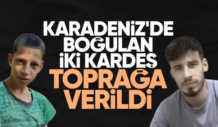 Denizde boğulan Sakaryalı iki kardeş toprağa verildi