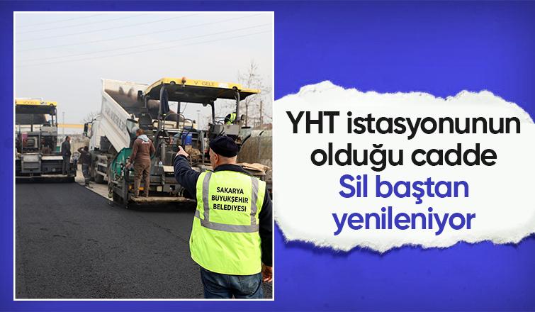 YHT İstasyonunun olduğu cadde yeni yüzüne kavuşuyor