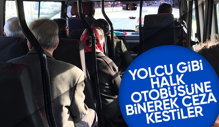 Yolcu gibi halk otobüsüne binen jandarma ceza kesti