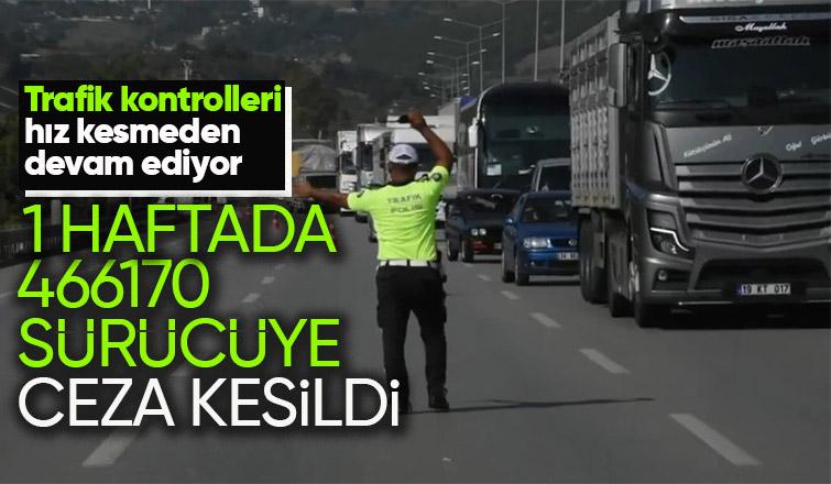 Trafikte bir haftada 2 milyon 645 bin 136 araç denetlendi