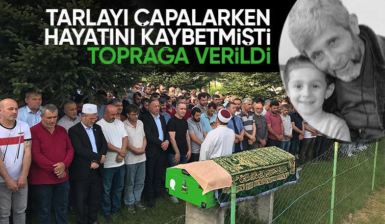 Ayağını çapa makinesine kaptıran Tacettin amca toprağa verildi