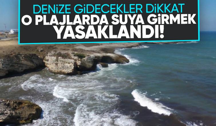 Kandıra'da bazı plajlarda denize girişler yasaklandı