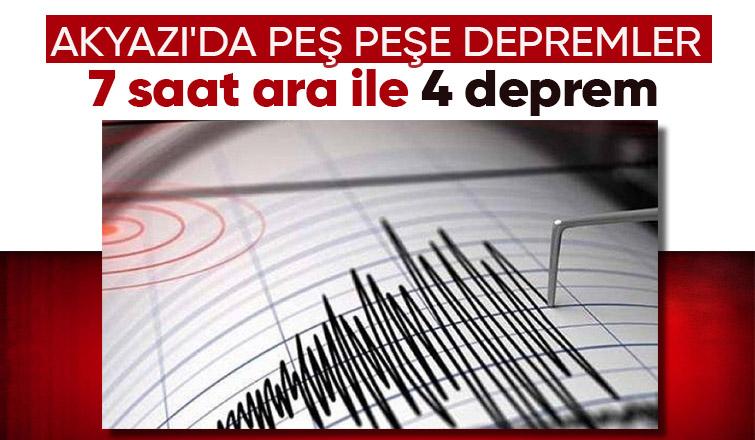 Akyazı'da peş peşe depremler