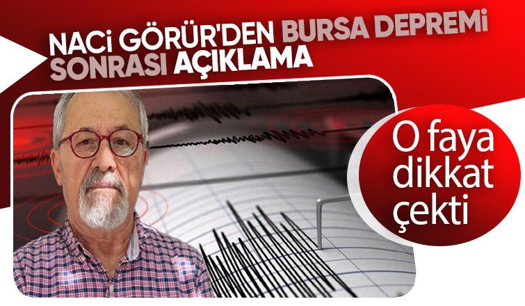 Bursa depremi sonrası o faya işaret etti