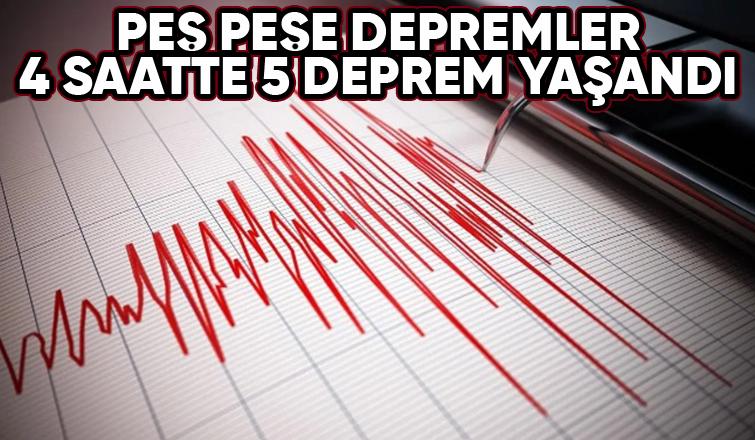 Akyazı ve Karapürçek'te peş peşe depremler