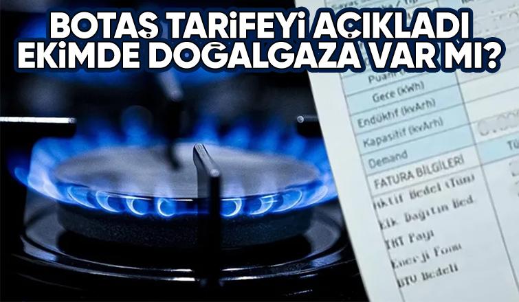 Botaş doğalgaz tarifesini açıkladı