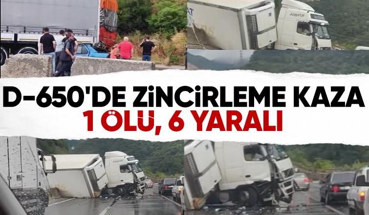 D-650'de feci kaza: 1 ölü, 6 yaralı