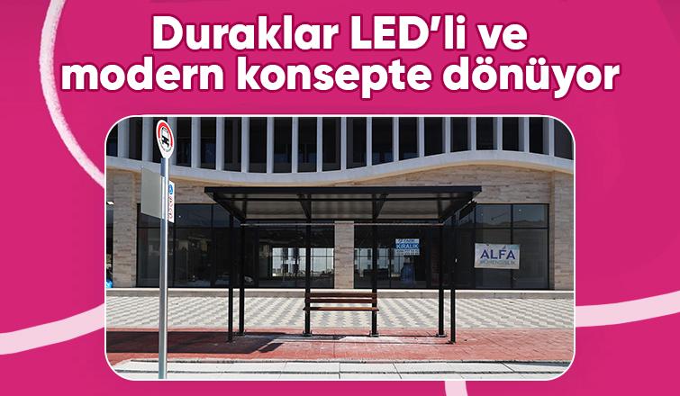 Sakarya'da duraklara LED’li ve modern konsept