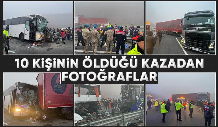 10 kişi ölmüştü işte kaza yerinden fotoğraflar