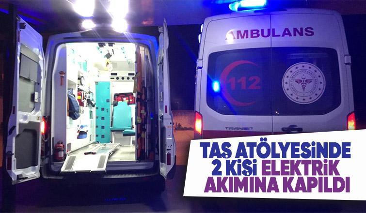 Atölyede elektrik akımına kapıldılar