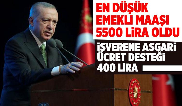 En düşük emekli maaşı 5 bin 500 lira oldu