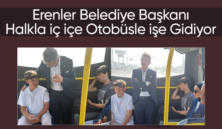 Başkan otobüsle işe gidip geliyor