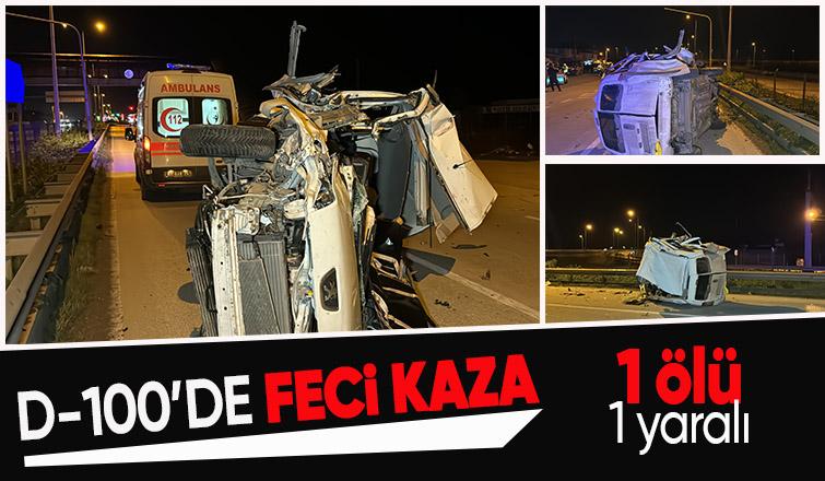 Hafif ticari araç tıra çarptı: 1 ölü, 1 yaralı