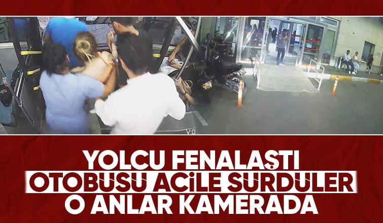 Büyükşehir otobüsünde hayat kurtaran seferberlik kamerada