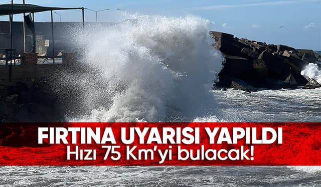 Batı Karadeniz için fırtına uyarısı