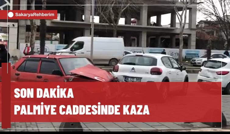 Palmiye caddesinde kaza oldu