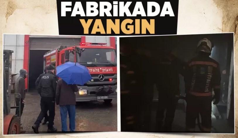 Boya fabrikasında yangın