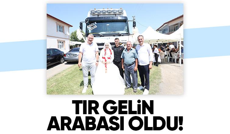 Tırı gelin arabası yaptılar