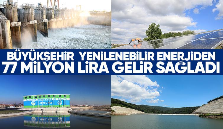 Büyükşehir yenilenebilir enerji ile kasasını doldurdu