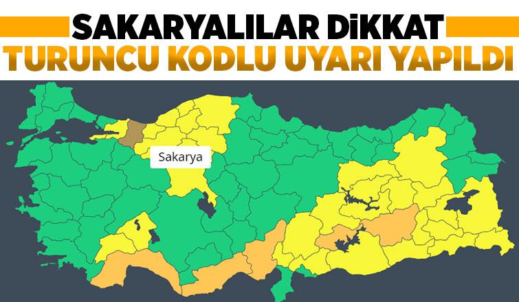 Sakarya için çok kuvvetli yağış uyarısı