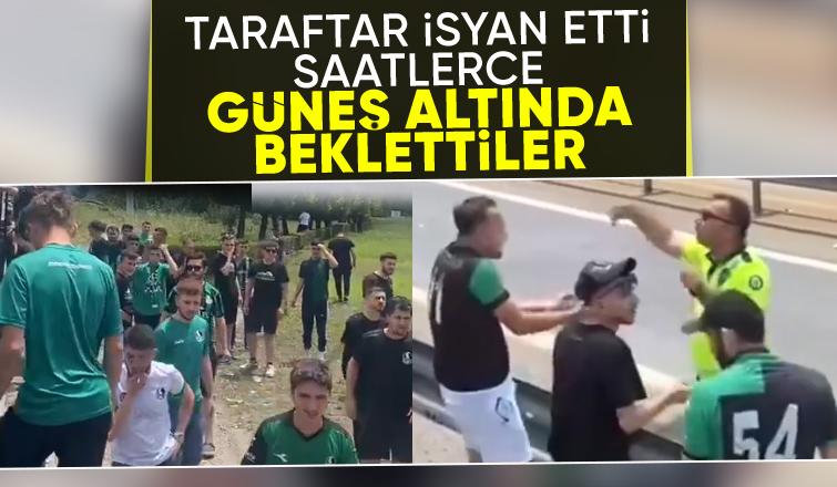 Sakaryasporlu taraftarlar Adana'da saatlerce güneş altında bekletildi