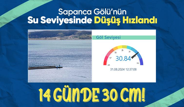 Sapanca Gölü'nün su seviyesi hızla düşüyor