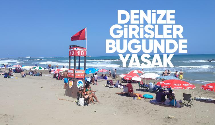 Sakarya'da denize girişlere bugünde yasak geldi