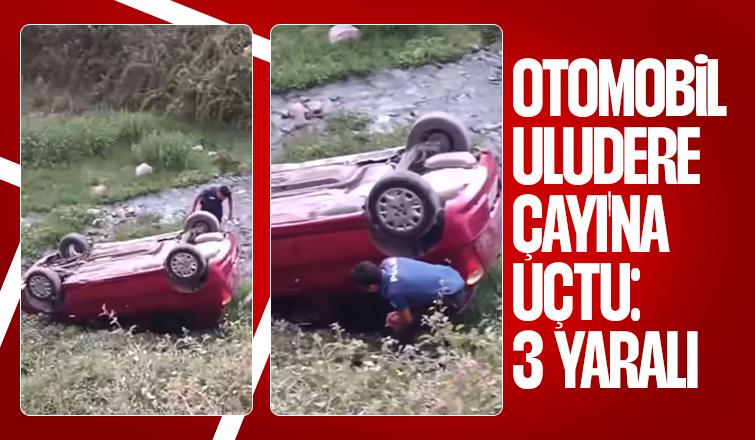 Otomobil Uludere Çayı'na uçtu