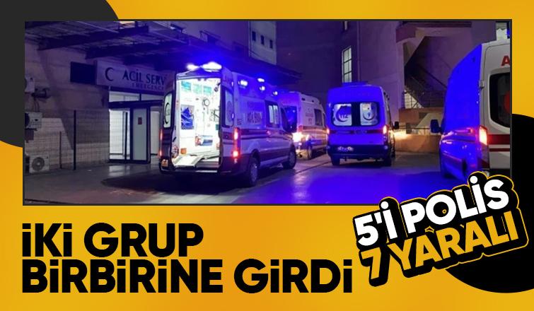 Karaköy'de kavga: 5'i polis 7 yaralı