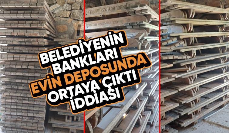 Belediye malzemeleri evin deposunda çıktı iddiası