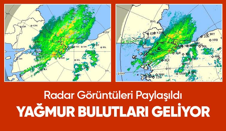 Radar görüntüleri paylaşıldı; Şehirde yağış alarmı